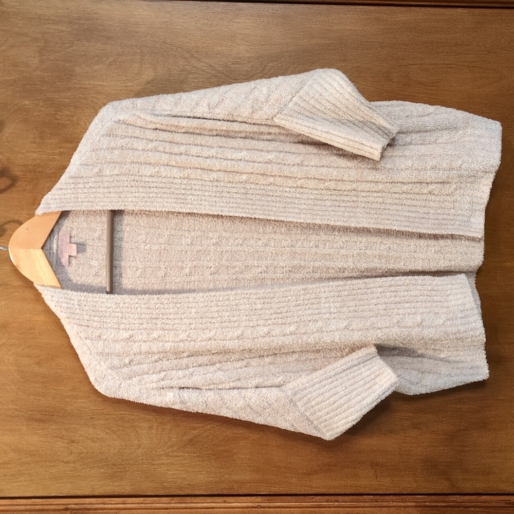 Barefoot Dreams CozyChic Lite Cable Shrug in Heathered Gray Size XXS/XS